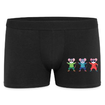 Motif de Trois souris cool avec lunettes de soleil : animal et enfant - Boxer Homme - noir - Devant