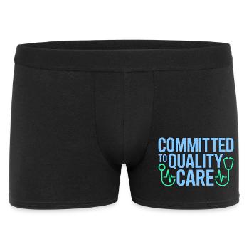Nurse Practitioner Committed To Quality Nursing - Männer Boxer Shorts - Schwarz - Vorne