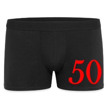 50. 50 YEARS. 50th ANNIVERSARY. 50 YEARS ANNIVERSARY. - Men's Boxer Shorts - black - Front