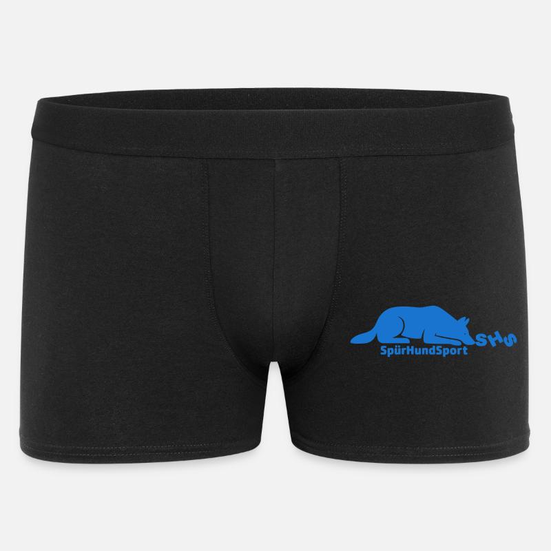 SHS Logo blau - Männer Boxer Shorts - Schwarz