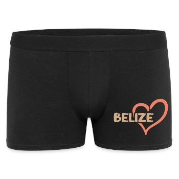 Belize als Belize - Männer Boxer Shorts - Schwarz - Vorne