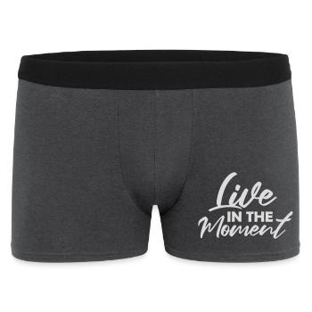 Vivre dans l’instant Pleine conscience de la présence - Boxer Homme - charbon - Devant