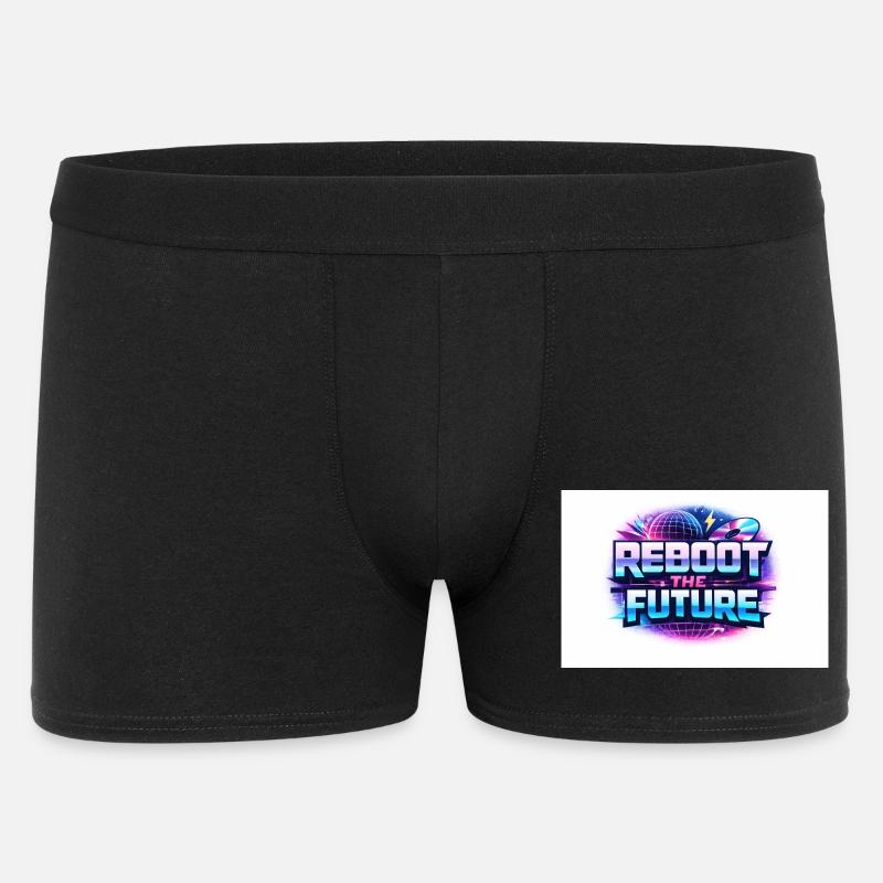 Reboot the Future Neon - Männer Boxer Shorts - Schwarz