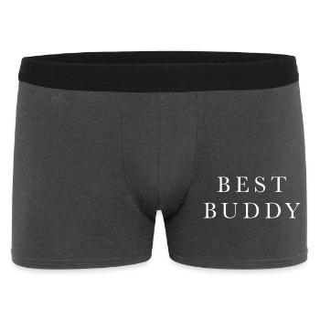 Meilleur Buddy White - Boxer Homme - charbon - Devant