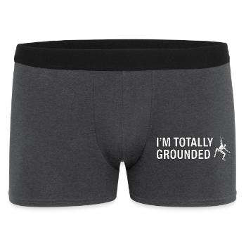 Totally Grounded Rock Climbing - Men's Boxer Shorts - charcoal grey - Front