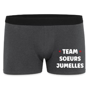 Team Twinned Sisters - Men's Boxer Shorts - charcoal grey - Front