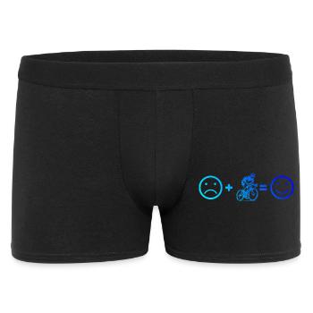 Klare Roadbike Botschaft - Männer Boxer Shorts - Schwarz - Vorne