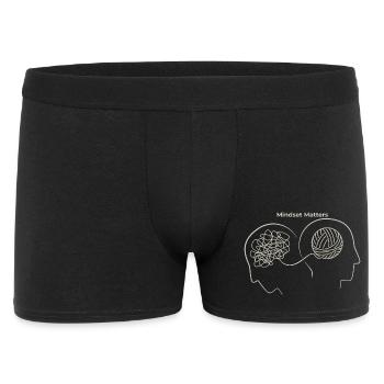 Mindset Matters: Gedankenknoten - Männer Boxer Shorts - Schwarz - Vorne