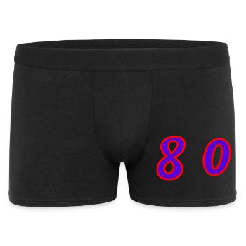 80. 80 YEARS. 80th ANNIVERSARY. 80 YEARS ANNIVERSARY. - Men's Boxer Shorts - black - Front