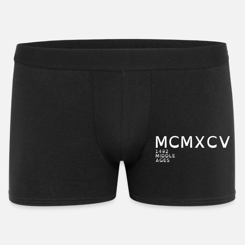 1995_LINE_white - Männer Boxer Shorts - Schwarz