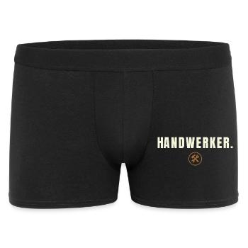 HANDWERKER. Minimalist Job Success Edition - Männer Boxer Shorts - Schwarz - Vorne
