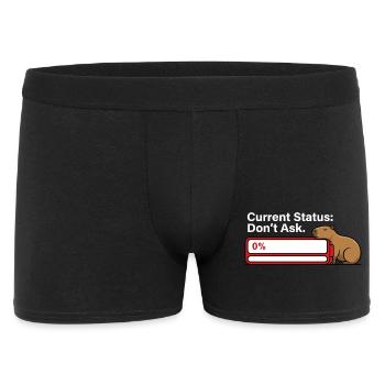 Capybara Tired Battery Empty Humor - Men's Boxer Shorts - black - Front