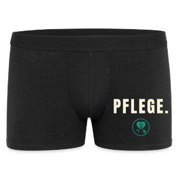PFLEGE. Minimalist Job Success Edition - Männer Boxer Shorts - Schwarz - Vorne