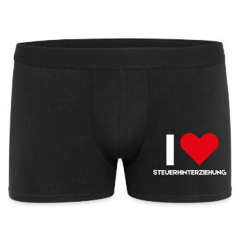 I Love Tax Evasion Sarcasm Funny German Saying - Men's Boxer Shorts - black - Front