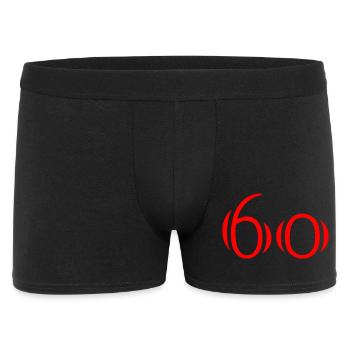 60. 60 JAHRE. 60-JÄHRIGES JUBILÄUM. 60. GEBURTSTAG. - Männer Boxer Shorts - Schwarz - Vorne