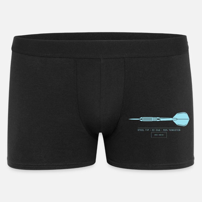 Dart Illustration Technische Blaupause Dartpfeil - Männer Boxer Shorts - Schwarz