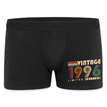 Vintage 1996 Jahrgang Geburtstagsgeschenk - Männer Boxer Shorts - Schwarz - Vorne