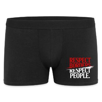 Respecter les frontières Respecter les gens - Groenland - Boxer Homme - noir - Devant