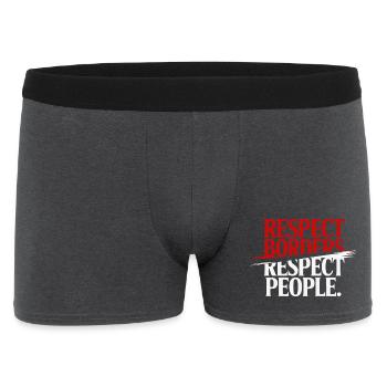 Respecter les frontières Respecter les gens - Groenland - Boxer Homme - charbon - Devant