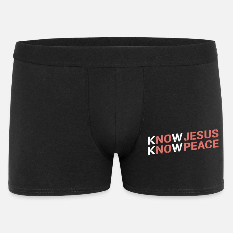 Know Jesus Know Peace Gradient - Boxer Homme - noir