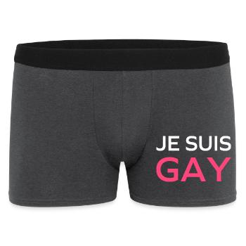 Je suis gay - Boxer Homme - charbon - Devant