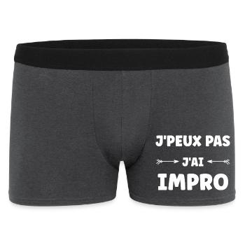 Ich kann nicht. Ich improvisiere. - Männer Boxer Shorts - Anthrazit - Vorne