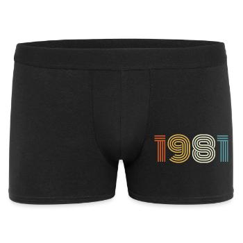 1981 Cadeau 1981 Vintage 1981 - Boxer Homme - noir - Devant
