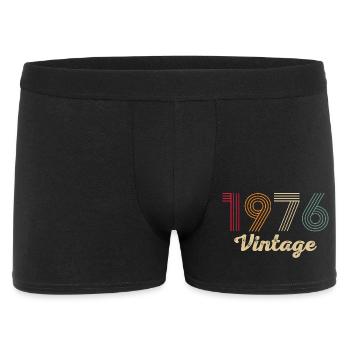 1976 Vintage Rétro Cadeau D’anniversaire - Boxer Homme - noir - Devant
