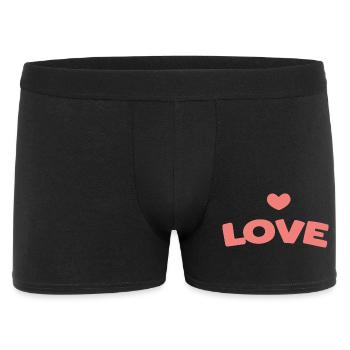 Pastel Love: Herzschrift - Männer Boxer Shorts - Schwarz - Vorne
