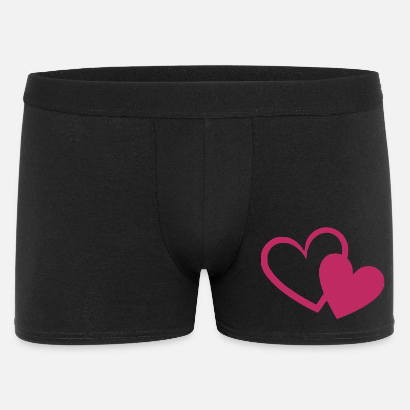Valentinstag Herz rot Geschenk Valentinstag - Männer Boxer Shorts - Schwarz