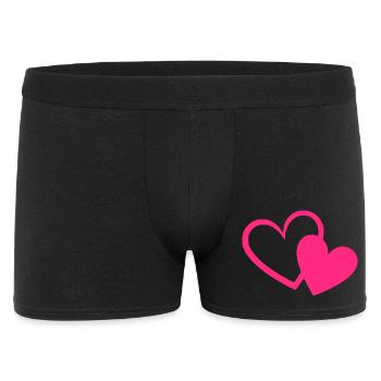 Cadeau de la Saint-Valentin en cœur rose rose - Boxer Homme - noir - Devant