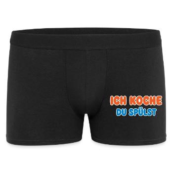 I cook, you do the dishes – kitchen humor - Men's Boxer Shorts - black - Front