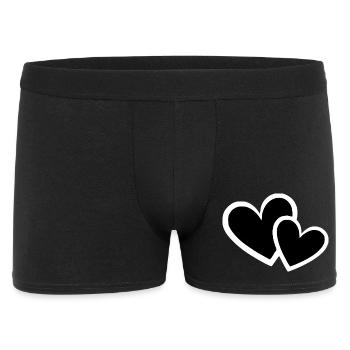 Cœur cadeau de la Saint-Valentin - Boxer Homme - noir - Devant