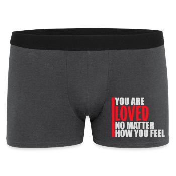 You Are Loved No Matter How You Feel Compassion - Men's Boxer Shorts - charcoal grey - Front