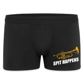 Spit happens trumpet player - Men's Boxer Shorts - black - Front