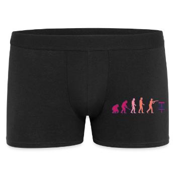 Disc Golf Evolution Lustiger Discgolfer Fliegender Disc - Männer Boxer Shorts - Schwarz - Vorne
