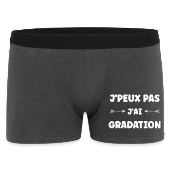 J'peux pas j'ai graduation - Boxer Homme - charbon - Devant