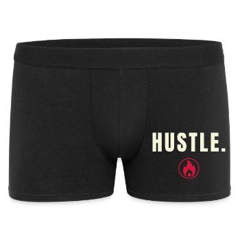 HUSTLE. Success Edition – Minimalist Flame - Men's Boxer Shorts - black - Front