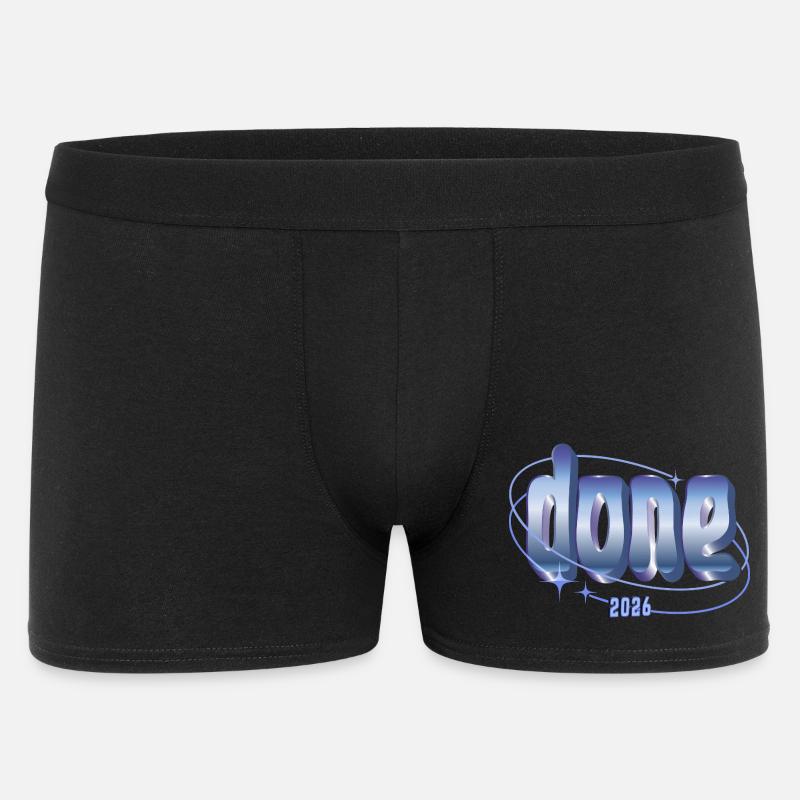 Done 2026 Orbit Design - Männer Boxer Shorts - Schwarz