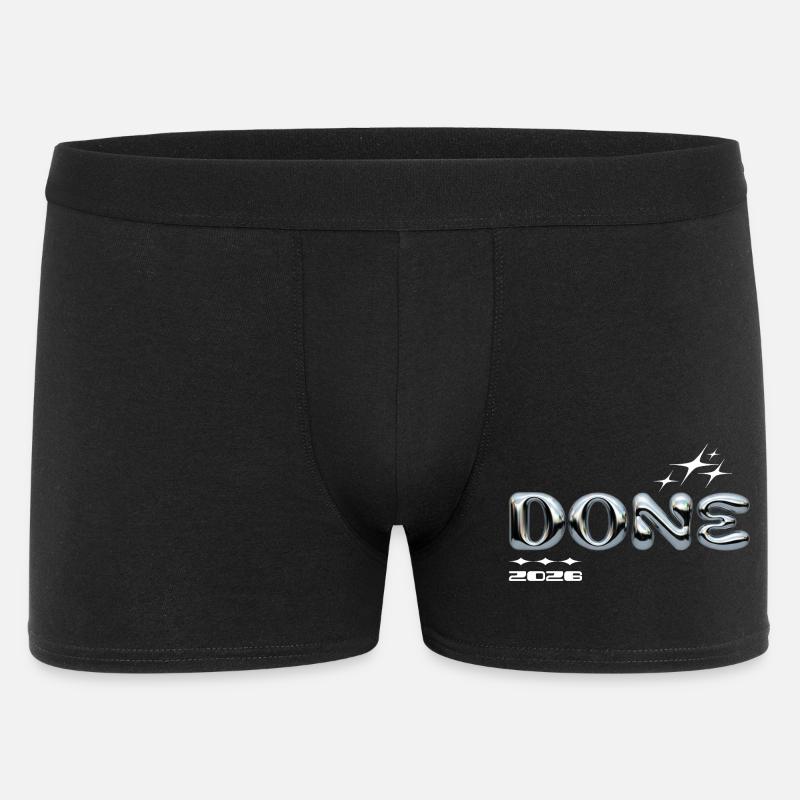 Fertig 2028 Chromblasen-Design - Männer Boxer Shorts - Schwarz