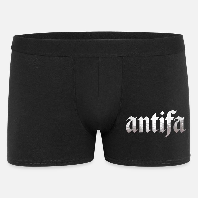 Antifa – Antifaschistisches Merch - Männer Boxer Shorts - Schwarz