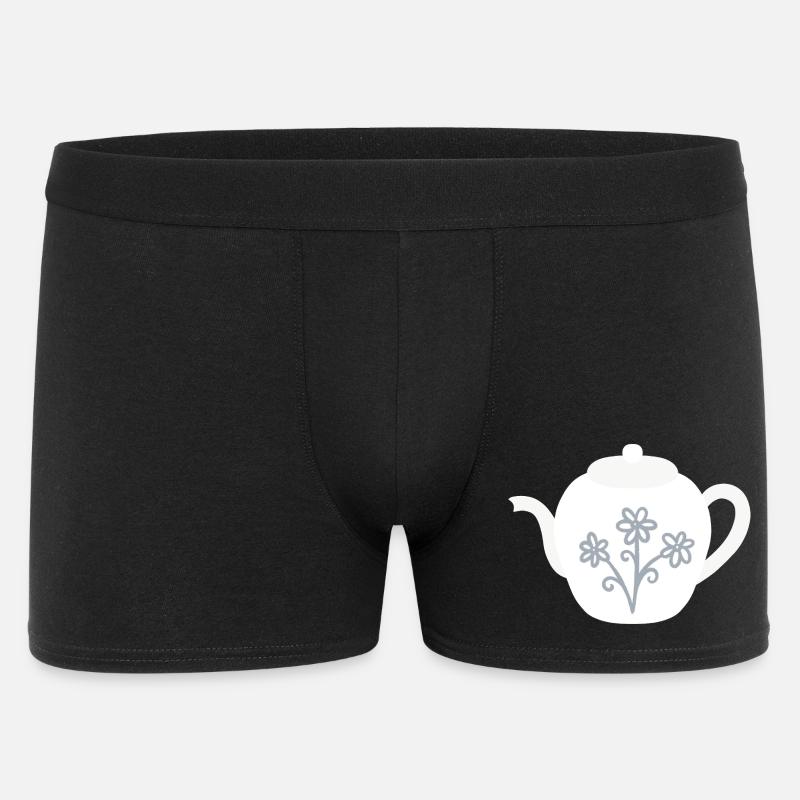 Floraison florale de théière - Boxer Homme - noir