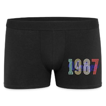 1987 Jahrgang Vintage Geburtstag Geschenk - Männer Boxer Shorts - Schwarz - Vorne