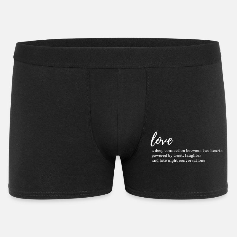 Love Text Valentines Day - Männer Boxer Shorts - Schwarz