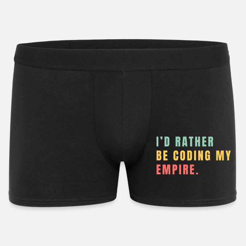 I'd rather be coding my empire - Men's Boxer Shorts - black