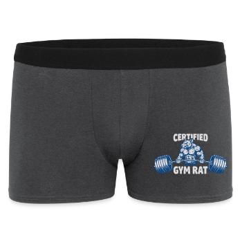 Muscular Gym Rat – Graphics for Fitness Fans - Men's Boxer Shorts - charcoal grey - Front