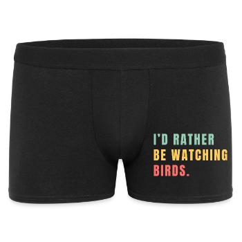 Je préférerais observer les oiseaux - Boxer Homme - noir - Devant