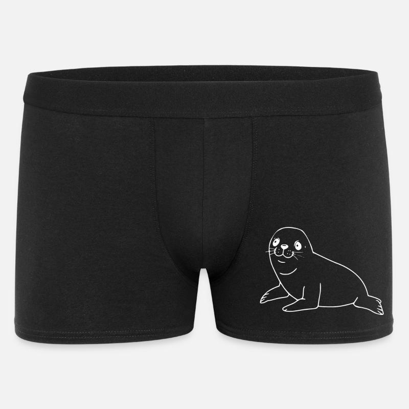 Seal white seal - Men's Boxer Shorts - black