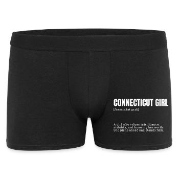 Connecticut Girl : intelligente et digne - Boxer Homme - noir - Devant