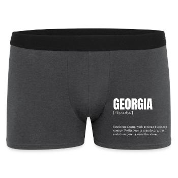 Georgia Charme Geschäftsdynamik - Männer Boxer Shorts - Anthrazit - Vorne